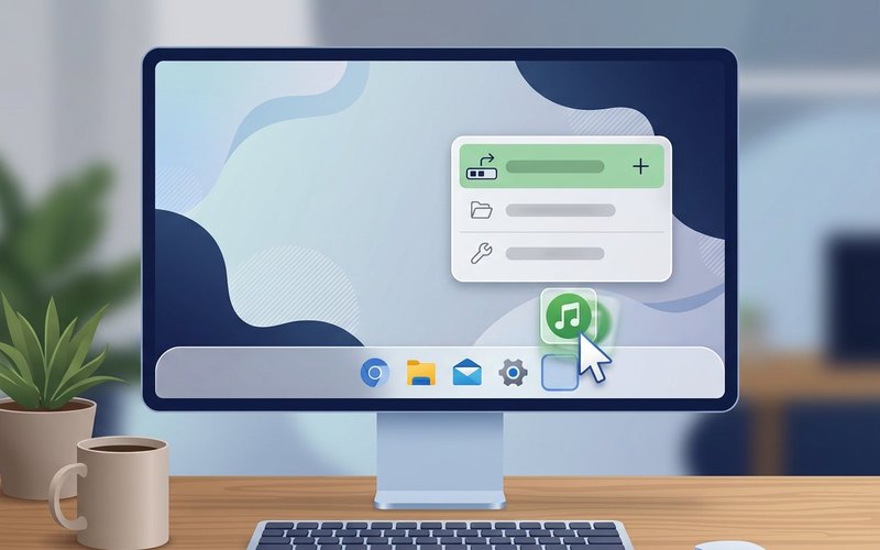 Barra delle applicazioni di Windows 11 con icone aggiunte